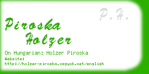 piroska holzer business card